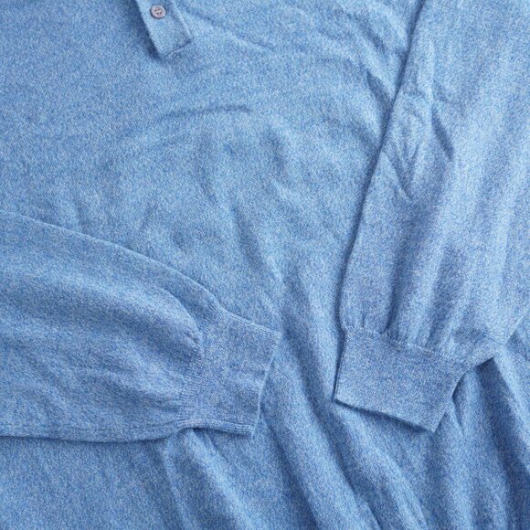 Jos. A. Bank Merino Wool Polo Collar Sweater Signature Pullover Blue Mens Sz XXL - Picture 6 of 9